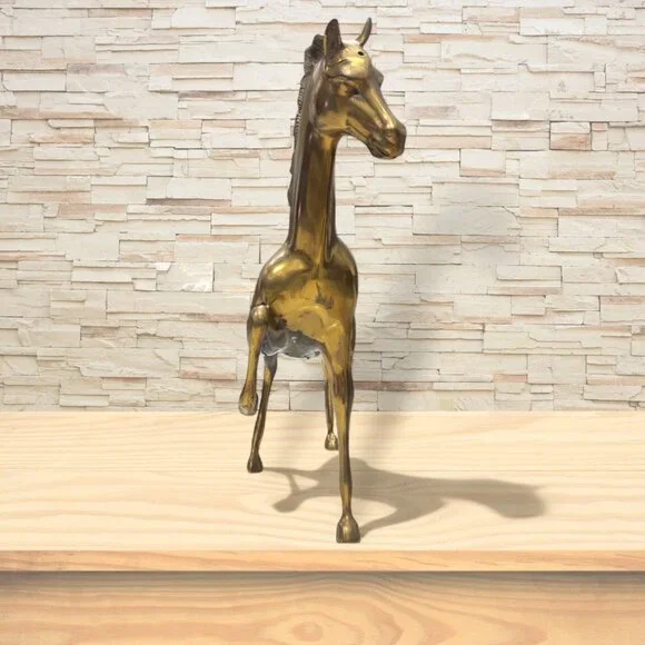 Vintage Brass Horse Statue - Picture 9 of 16